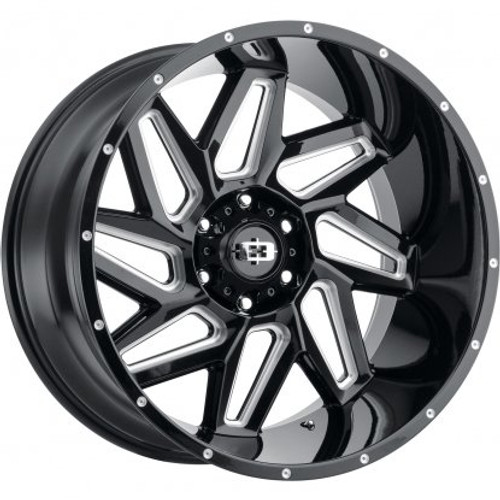 Vision Spyder 20x9 Black Milled Wheel Vision Spyder 361 6x135 12 361-2936GBMS12