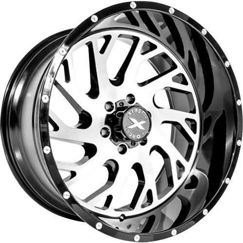 Xtreme Force XF8 24x14 Black Brushed Wheel Xtreme Force XF8 6x5.5 -76 24RBI=55Q08