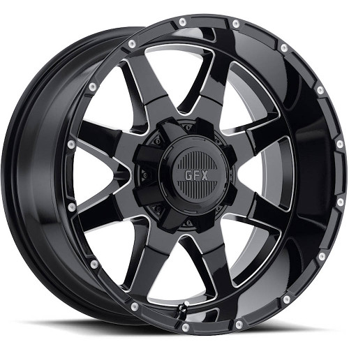 G-FX TR12 18x9 Black Milled Wheel G-FX TR12 6x135 6x5.5 0 T12 890-6009-00 GBM