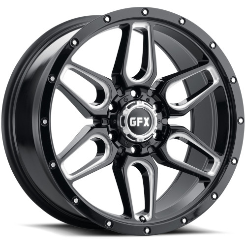 G-FX TR18 17x8.5 Black Milled Wheel G-FX TR18 5x5 12 T18 785-5127-18 GBM