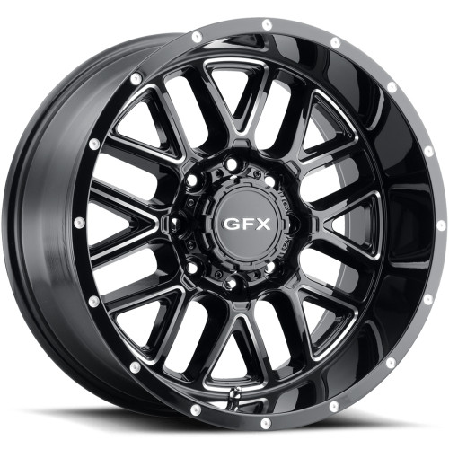 G-FX TM5 20x9 Black Milled Wheel G-FX TM5 8x6.5 12 TM5 290-8165-12 GBM