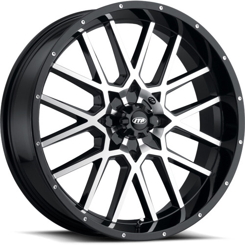 ITP Hurricane 18x6.5 Black Machined Wheel ITP Hurricane 4x156  6 57-86528