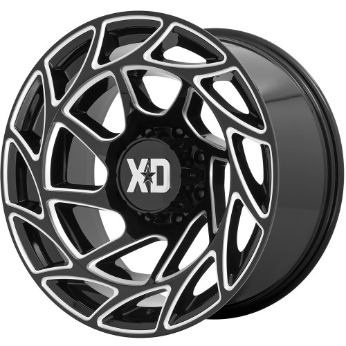 XD XD860 22x12 Black Milled Wheel XD XD860 Onslaught 8x6.5  -44 XD86022280344N
