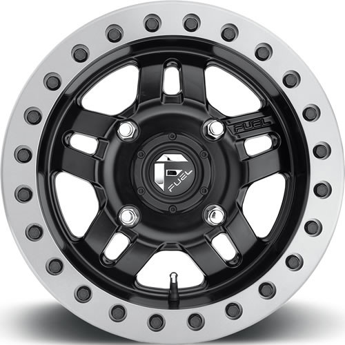 Fuel Anza 14x7 Black Wheel Fuel Anza D557 4x156 13 D5571470A544