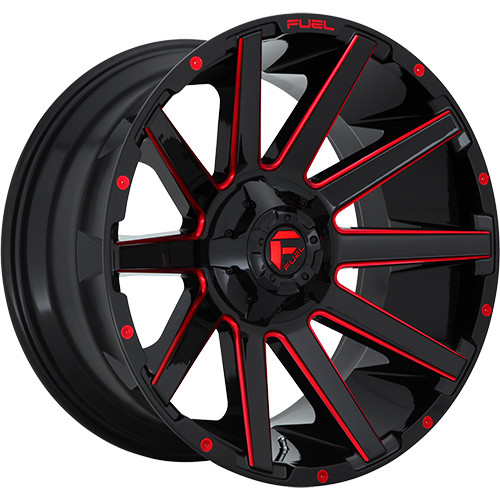 Fuel Contra 20x9 Black Red Wheel Fuel Contra D643 6x135 6x5.5 2 D64320909849