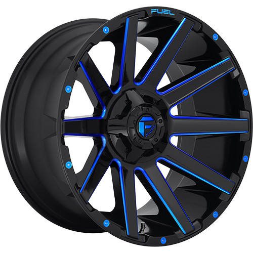 Fuel Contra 20x10 Black Blue Wheel Fuel Contra D644 6x135 6x5.5 -19 D64420009846