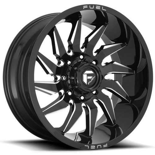 Fuel Saber 24x12 Black Milled Wheel Fuel Saber D744 5x5 -44 D74424207547