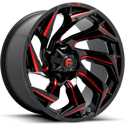 Fuel Reaction 24x12 Black Red Wheel Fuel Reaction D755 6x135 6x5.5 -44 D75524209847