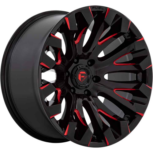 Fuel Quake 20x10 Black Red Wheel Fuel Quake D829 5x5  -18 D82920007547