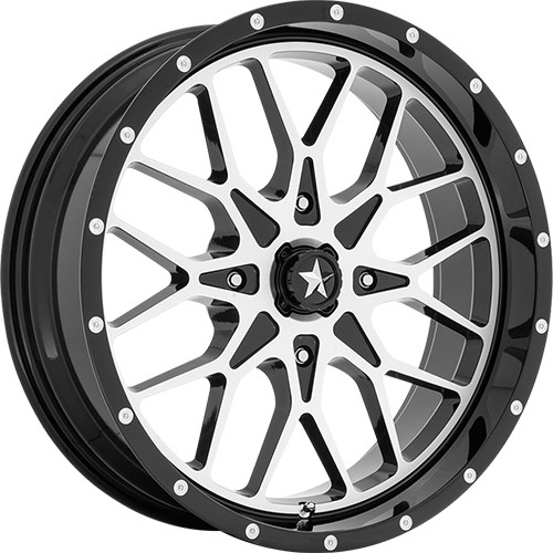 MSA M45 16x7 Machined Black Wheel MSA M45 Portal 4x137  10 M45-06737