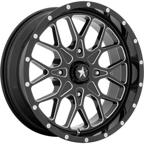 MSA M45 16x7 Black Milled Wheel MSA M45 Portal 4x137  10 M45-06737M