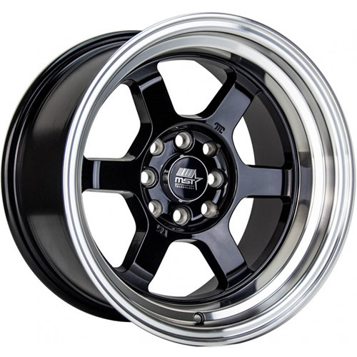 MST Time Attack 15x8 Machined Black Wheel MST Time Attack 4x100 4x4.5 0 01T-5816-0-BLKL