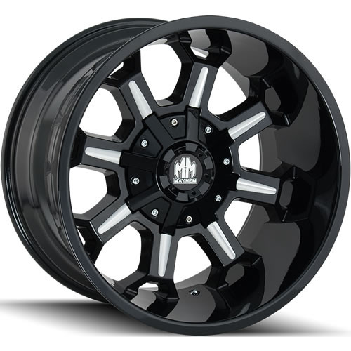 Mayhem Combat 17x9 Black Milled Wheel Mayhem Combat 8105 6x135 6x5.5 -12 8105-7937M