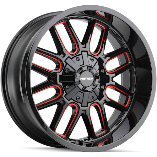 Mayhem Cogent 17x9 Black Red Wheel Mayhem Cogent 8107 6x135 6x5.5 -12 8107-7937BTR