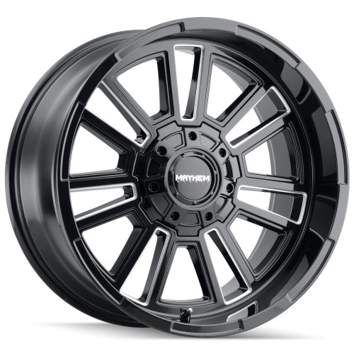 Mayhem Apollo 20x10 Black Milled Wheel Mayhem Apollo 8115 5x5 5x5.5 -19 8115-2152BM