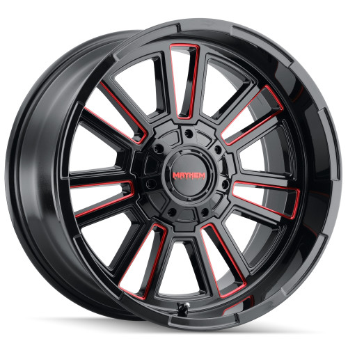 Mayhem Apollo 20x10 Black Red Wheel Mayhem Apollo 8115 5x5 5x5.5 -19 8115-2152BTR