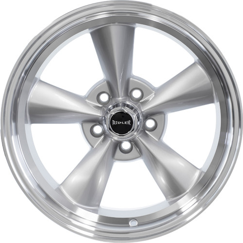 Ridler Style 675 17x7 Silver Ridler Style 675 Rim 5x4.75 (5x120.65) +0 Offset 675-7761S 675-7761S