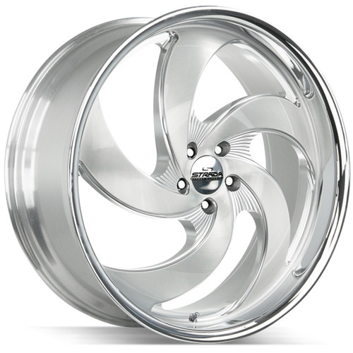 Strada Retro 5 22x10 Silver Milled Wheel Strada Retro 5 5x120 40 C05252040DBFSMLSS