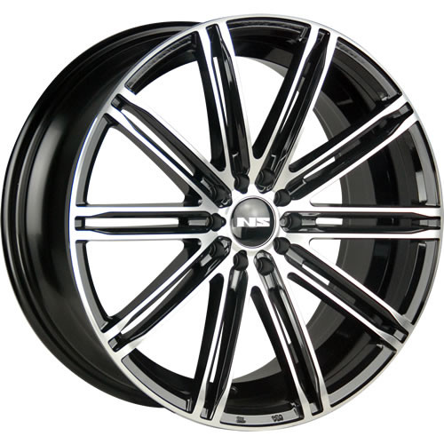 NS NS1601 17x7.5 Black Machined Wheel NS NS1601 5x100 5x4.5 38 NS1601177526+38BMF