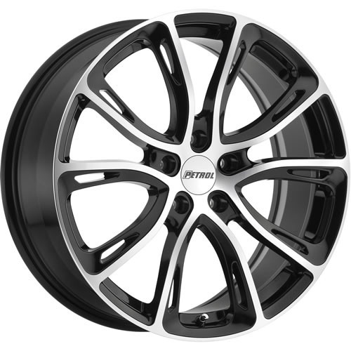 Petrol P5A 18x8 Machined Black Wheel Petrol P5A 5x4.5 40 1880P5A405114B76