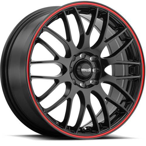 Maxxim Maze 15x6.5 Black Red Maxxim Maze Wheel 4x100 & 4x114.3 +38 Offset MZ56D04385 MZ56D04385