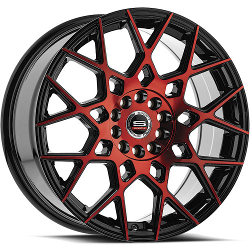 Spec-1 SP-52 20x8.5 Black Red Wheel Spec-1 SP-52 5x100 5x4.5 38 SP-5220852338GBR