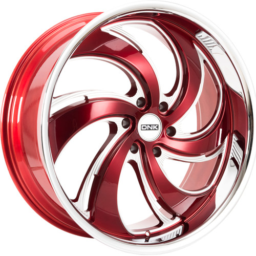 DNK 702 24x10 Red Milled Wheel DNK 702 6x5.5  25 702RMSL-241060+25