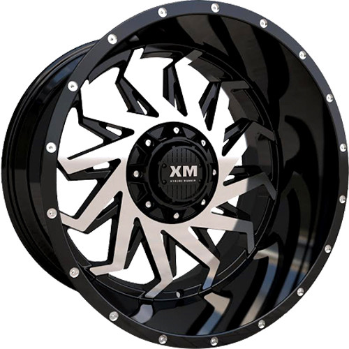 Xtreme Mudder XM-330 28x14 Black Machined Wheel Xtreme Mudder XM-330 5x5 5x5.5 76 XM330126628141012710139776781GBMF