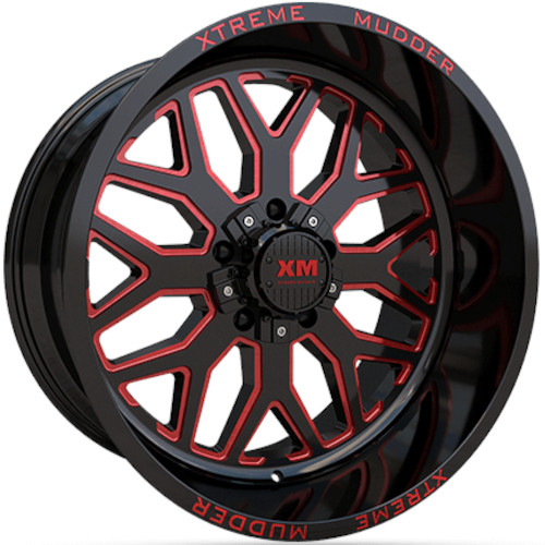 Xtreme Mudder XM-401 22x12 Black Red Wheel Xtreme Mudder XM-401 6x135 6x5.5 -44 XM4012212613913544108GBRM