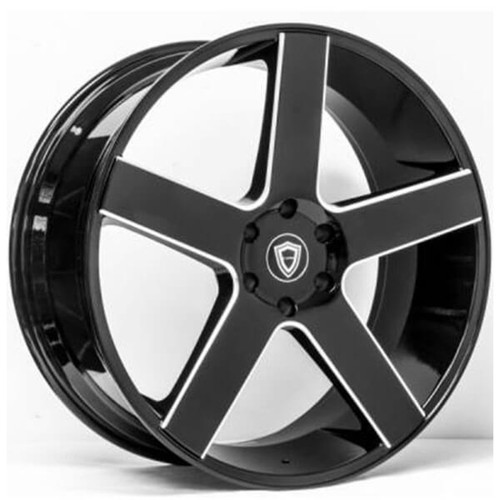 Capri Luxury C5288 22x9.5 Black Milled Wheel Capri Luxury C5288 5x5.5  25 52882295513925BMD