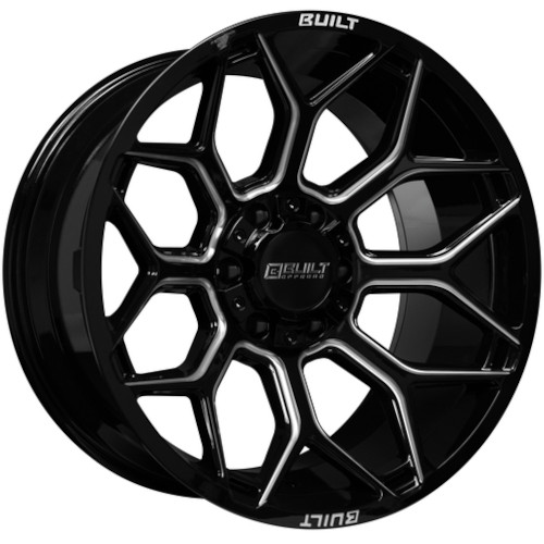 Built Offroad BTO-4 20x9 Black Milled Wheel Built Offroad BTO-4 6x135 6x5.5 0 20912H-0BT04BM