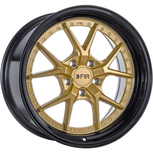 F1R F105 19x9.5 Gold Black Wheel F1R F105 5x4.5  35 F10519955114GBK35