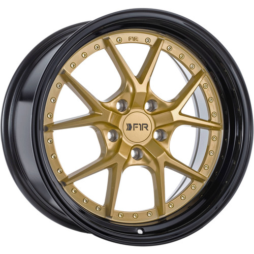 F1R F105 19x10.5 Gold Black Wheel F1R F105 5x4.5  22 F105191055114GBK22