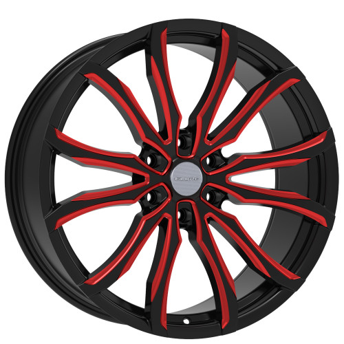 Elure 52 24x9.5 Black Red Wheel Elure 52 6x5.5  24 ELR052-24985-24BWR