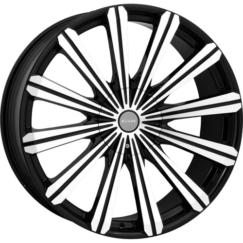 Elure 30 22x8 Machined Black Wheel Elure 30 5x4.25 5x4.5 38 ELR030-22854B