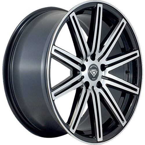 White Diamond W7103 18x8 Machined Black Wheel White Diamond W7103 5x4.5 35 7103188511435BP