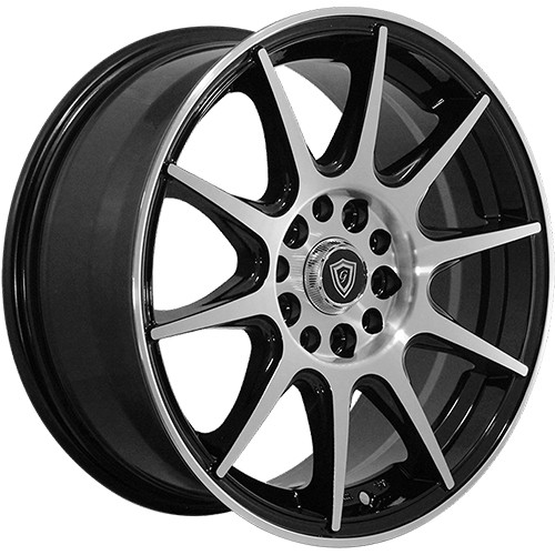 G-Line G1040 16x7 Machined Black Wheel G-Line G1040 5x100 5x4.5 35 10401671010011435BP