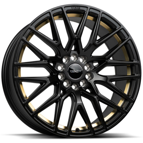 Venom 40 17x8 Black Gold Wheel Venom 40 5x4.5 5x120 35 VEN401785114120+35B-B16