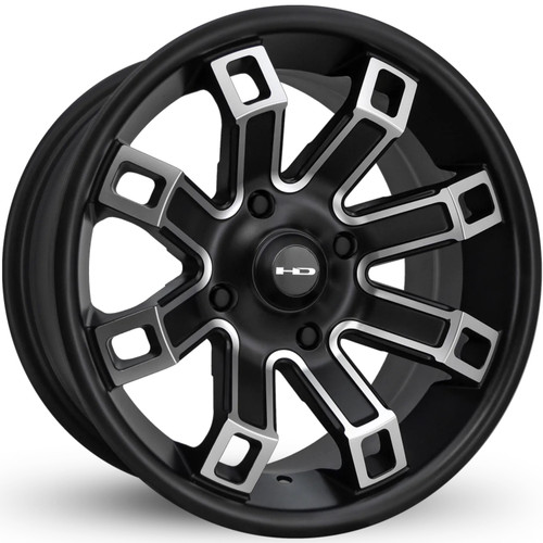 HD Offroad Hollow Point 12x7 Machined Black Wheel HD Offroad Hollow Point 4x115 10 HP12704410SBM