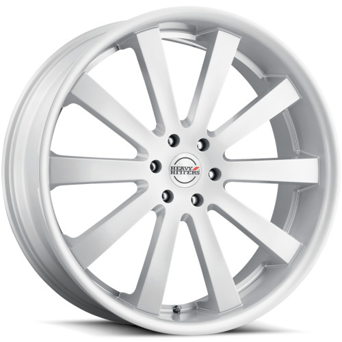 Heavy Hitters HH10 24x10 Silver Milled Wheel Heavy Hitters HH10 6x5.5  15 HH10-2410XX15LPP