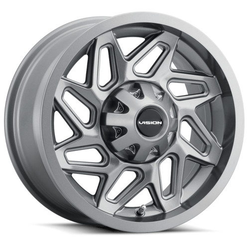 Vision Spyder 12x7 Gunmetal Wheel Vision Spyder 361 4x110  2.5 361-127110GM4