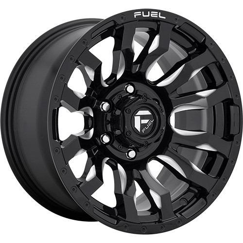 Fuel Blitz 20x10 Black Milled Wheel Fuel Blitz D673 5x5.5 -18 D6732000B447
