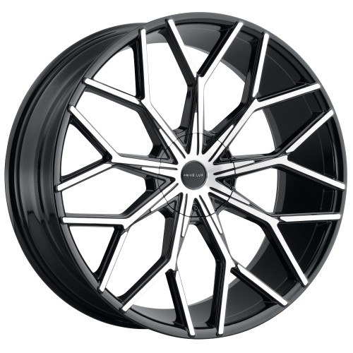 Privelux PL19 26x10 Black Machined Wheel Privelux PL19 Blank  15 PL19-2610Z15MB