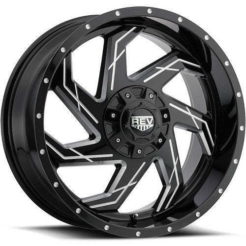 Rev Offroad 895 17x9 Black Milled Wheel Rev Offroad 895 5x5 5x5.5 -12 895M-7903212