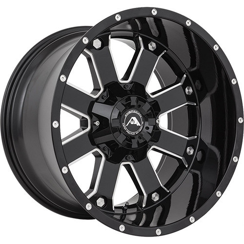 American Offroad A108 20x10 Black Milled Wheel American Offroad A108 5x5 -24 A10820A0xxx-24BMI-527