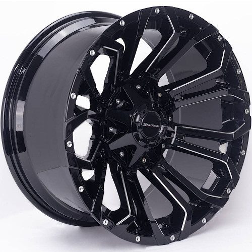 Savage Offroad SA13 20x12 Black Milled Wheel Savage Offroad SA13 6x135 6x5.5 -44 13-22-61-M