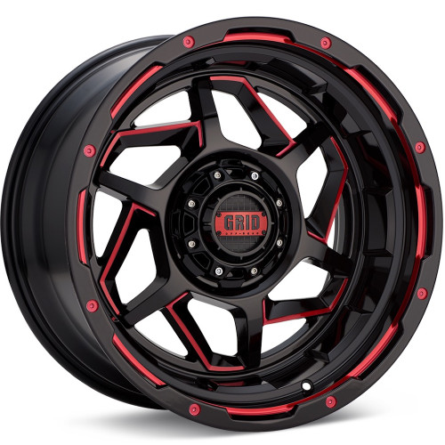 Grid GD14 24x14 Black Red Wheel Grid GD14 5x5 5x5.5 -76 GD14-24140052E-787