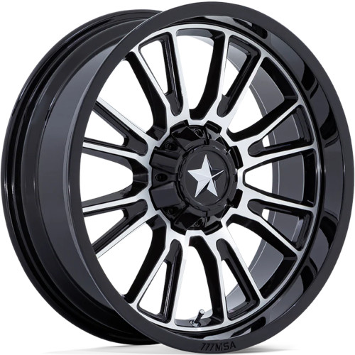 MSA Thunderlips 15x7 Machined Black Wheel MSA Thunderlips M51 4x137 4x156 10 MA051BD15704A10