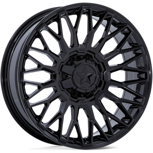 MSA Clubber 14x7 Gloss Black Wheel MSA Clubber M50 4x137 4x156 10 MA050BX14704A10