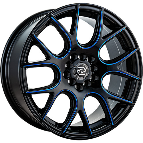 Drag Concepts R15 16x7 Black Blue Wheel Drag Concepts R15 5x100 5x4.5 38 DC151670010-38BML